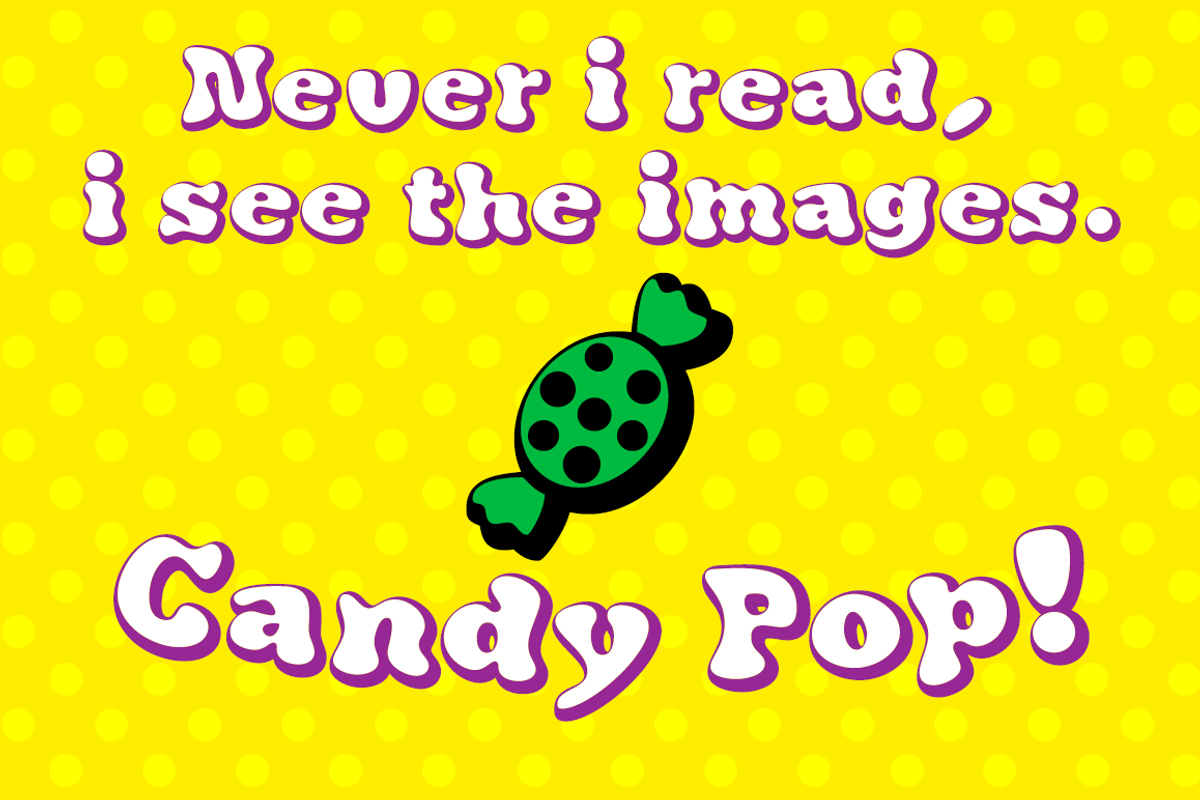 Candy Pop! bubble font preview 4