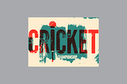 Cricket vintage vector poster set., a Sport Illustration by PoPaShop (Thumbnail 2 of 9)