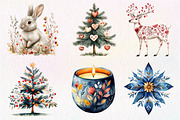 Christmas Scandinavian Folk Art Clip, an Illustration by Dream Creation (Thumbnail 3 of 7)