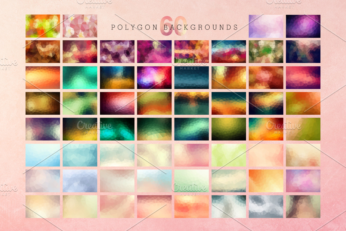 [60% OFF] 60 Polygon Textures (EPS), a Texture Graphic by Orange Fox (Photo 1 of 5)