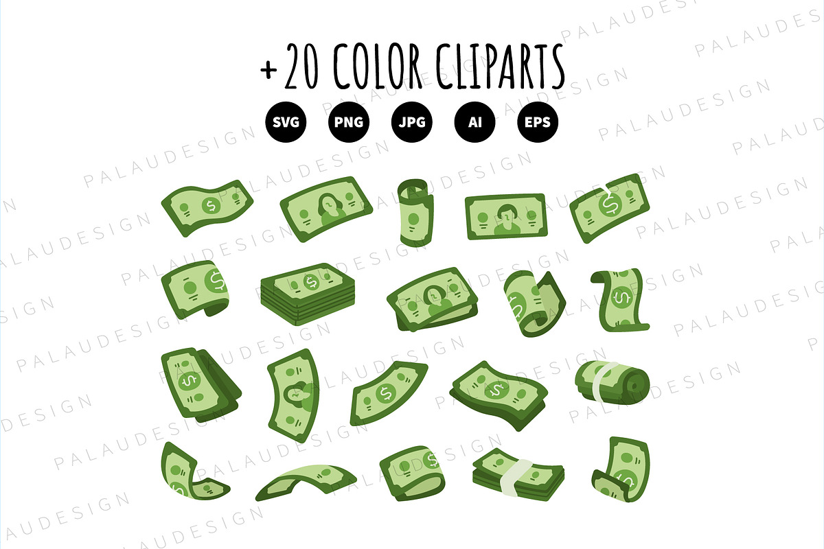 Dollar Money Clipart, a Finance Illustration by Palau (Photo 8 of 10)