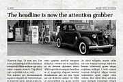 Vintage InDesign Newspaper Template, a Flyer Template by Newspaper Templates (Thumbnail 2 of 12)