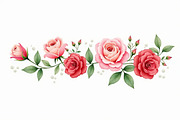 Vintage Rose Watercolor Set, an Illustration by Creativeshirt (Thumbnail 8 of 11)