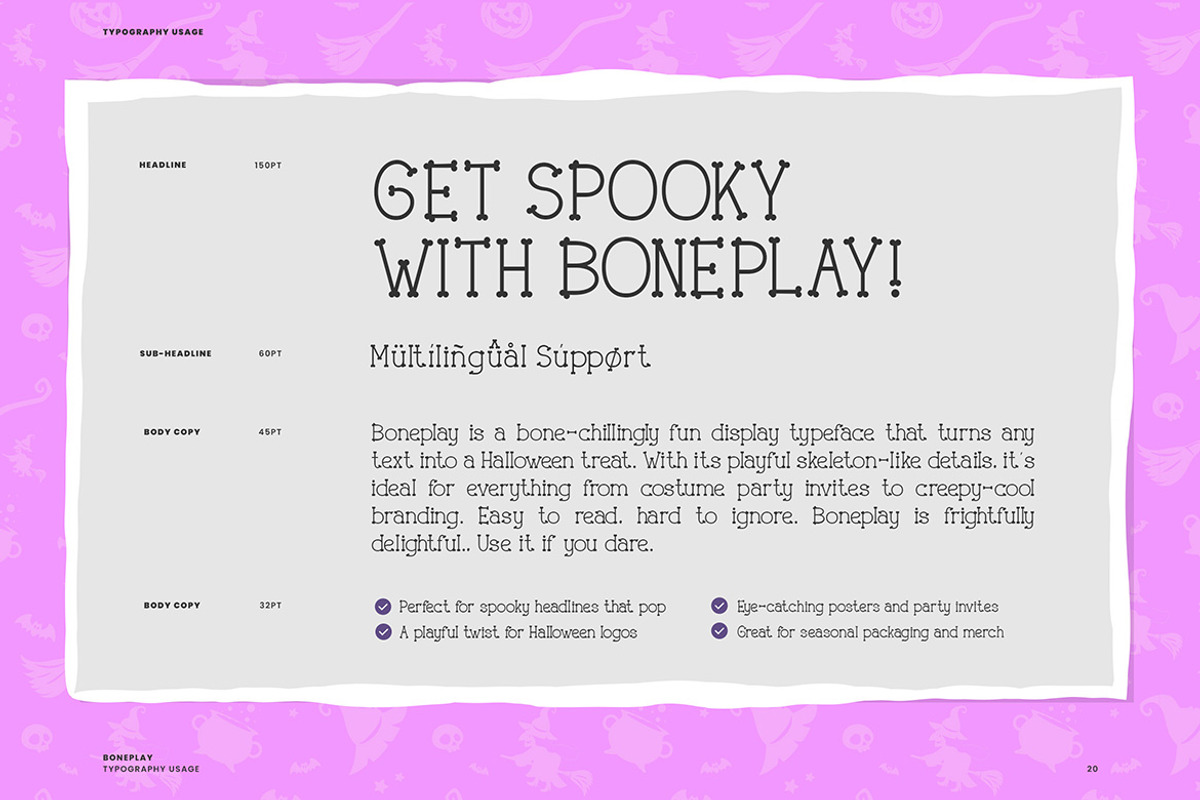 Boneplay Halloween Display Font, a Symbol Font by Vadovastd (Photo 3 of 7)