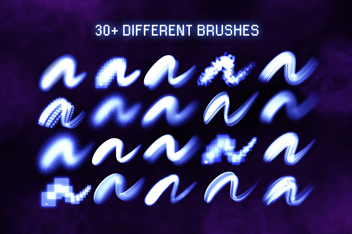 30+ Procreate Glow Brushes, a Brush Add-On by Nurmiftah (Photo 2 of 13)