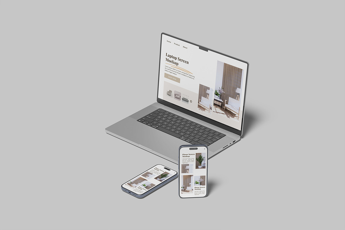 Macbook and iPhone Mockup, a Mac Mockup by lamorastudio (Photo 9 of 11)