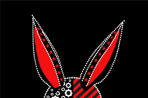 Sugar Skull with Bunny Ears, a Graphic by TeaGraphicDesign