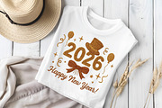 Faux Yarn Happy New Year 2026 PNG, an Illustration by Black Bird Studio (Thumbnail 8 of 8)