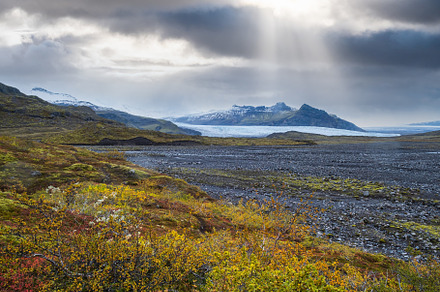 Beautiful autumn view from Múlagljúfur Canyon to Fjallsárlón, a Nature Photo by YuriyB