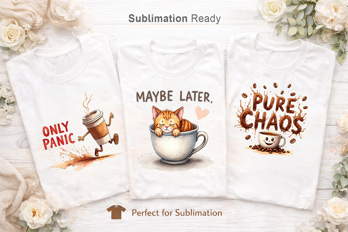 Sarcastic Coffee Sublimation PNGs, an Illustration by Artnoy (Photo 5 of 8)