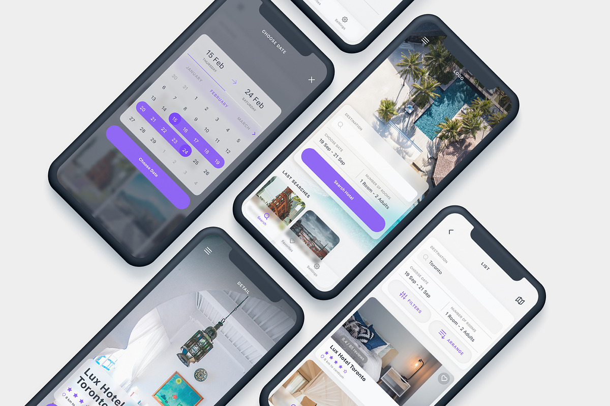 Rooms Hotel UI Kit, an UI Kit Template by uicube (Photo 3 of 3)