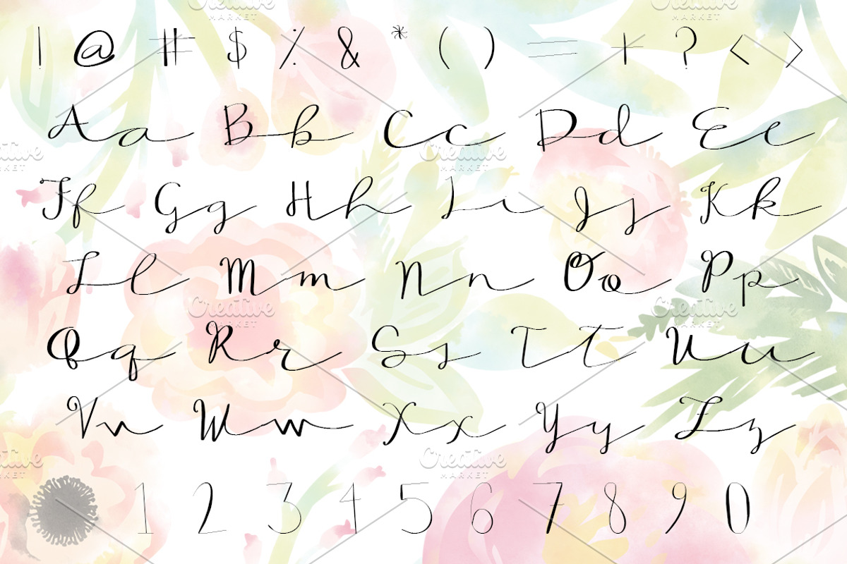 AMBER Hand Lettered Font preview 5