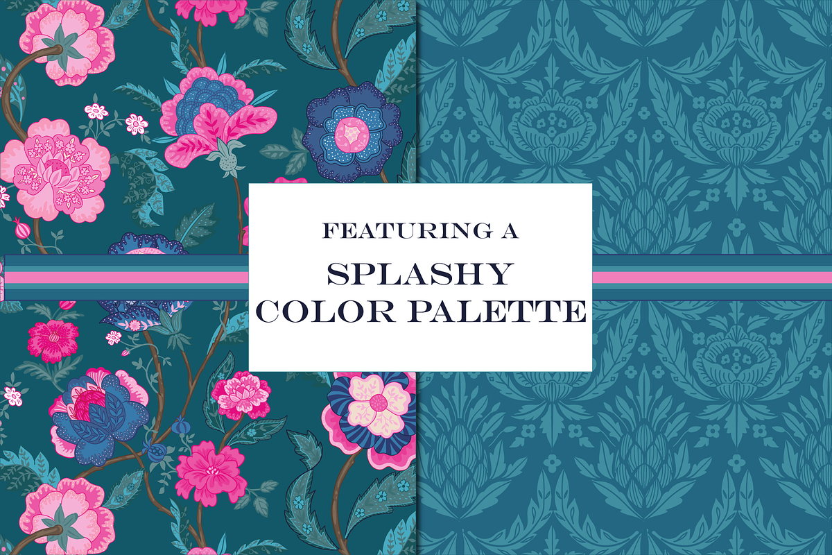 Wild Bohemian Pink Teal Patterns, a Pattern Graphic by RachelStudio (Photo 4 of 9)