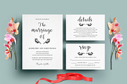 Wedding Invitation Set, an Invitation Template by TemplateCrafts (Thumbnail 1 of 4)