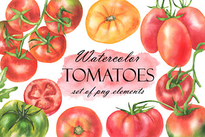 Watercolor Tomatoes