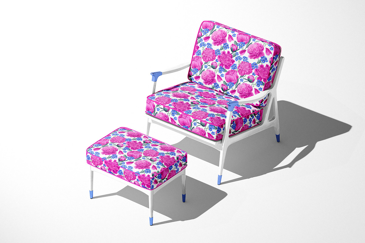 Pattern Peonies Forget-Me-Not, a Pattern Graphic by MarynaPetrovska (Photo 9 of 12)