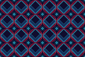 Maroon Blue Geometric Pattern, a Pattern Graphic by Mightyfire
