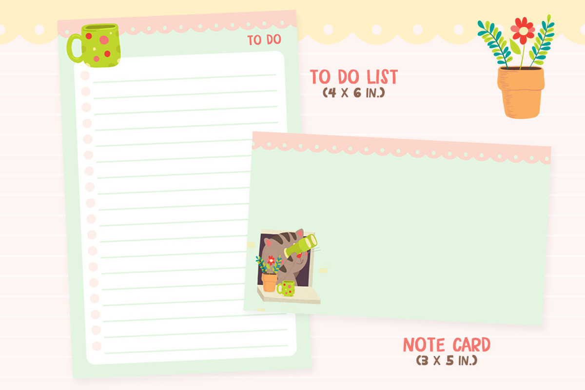 Hello, Cat Stationery, a Stationery Template by Quirky Queen Media (Photo 4 of 6)