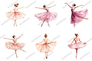 Watercolor Blush Pink Ballerina Clip, an Illustration by designcity5 (Thumbnail 2 of 5)