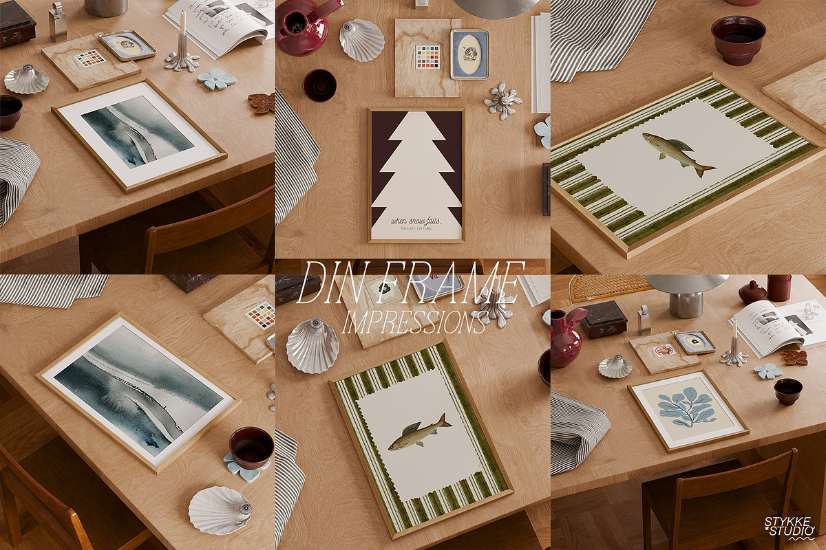BURGUNDY | frame mockup with mat, a Household Mockup by Stykke Studio (Photo 4 of 10)