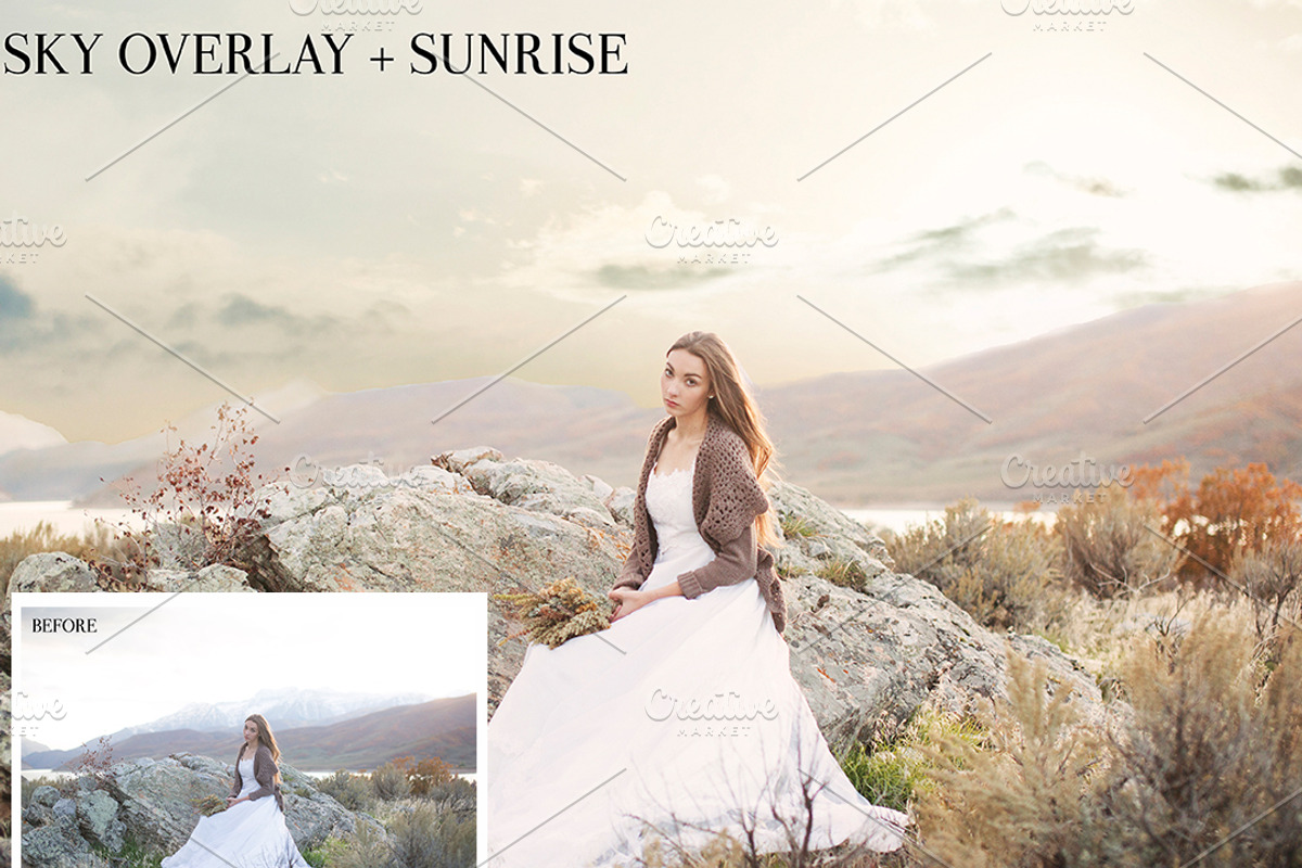 Sky Photoshop Overlays-PS + PSE preview 7