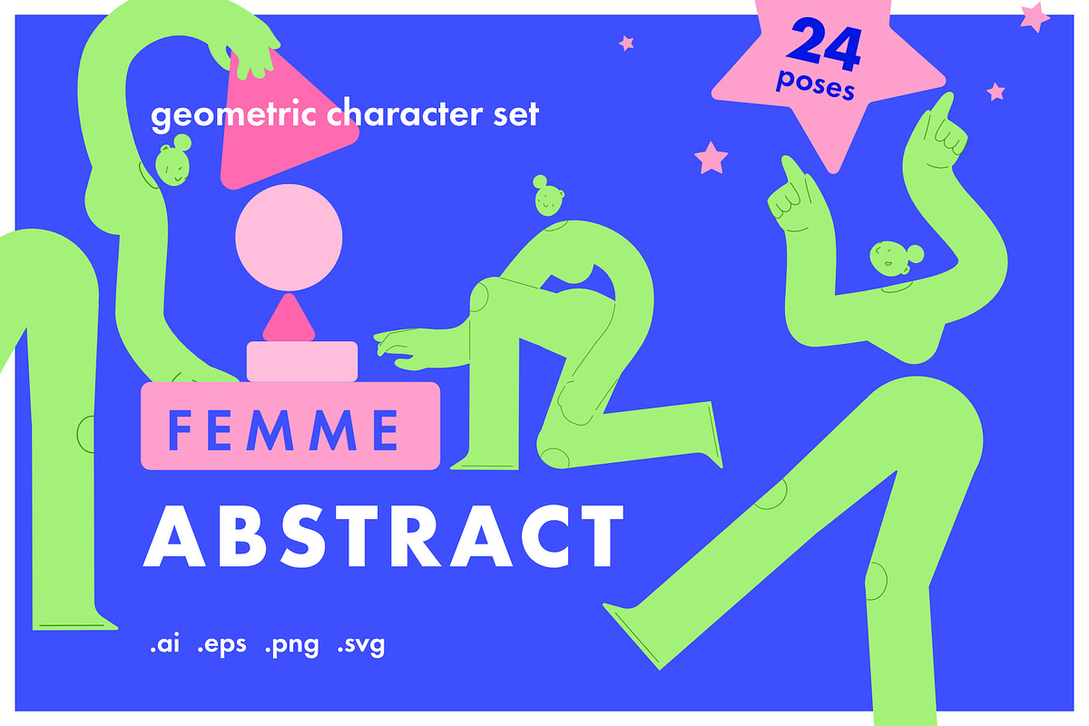Femme Abstract: geometric charachter, a Person Illustration by Pásha (Photo 1 of 7)