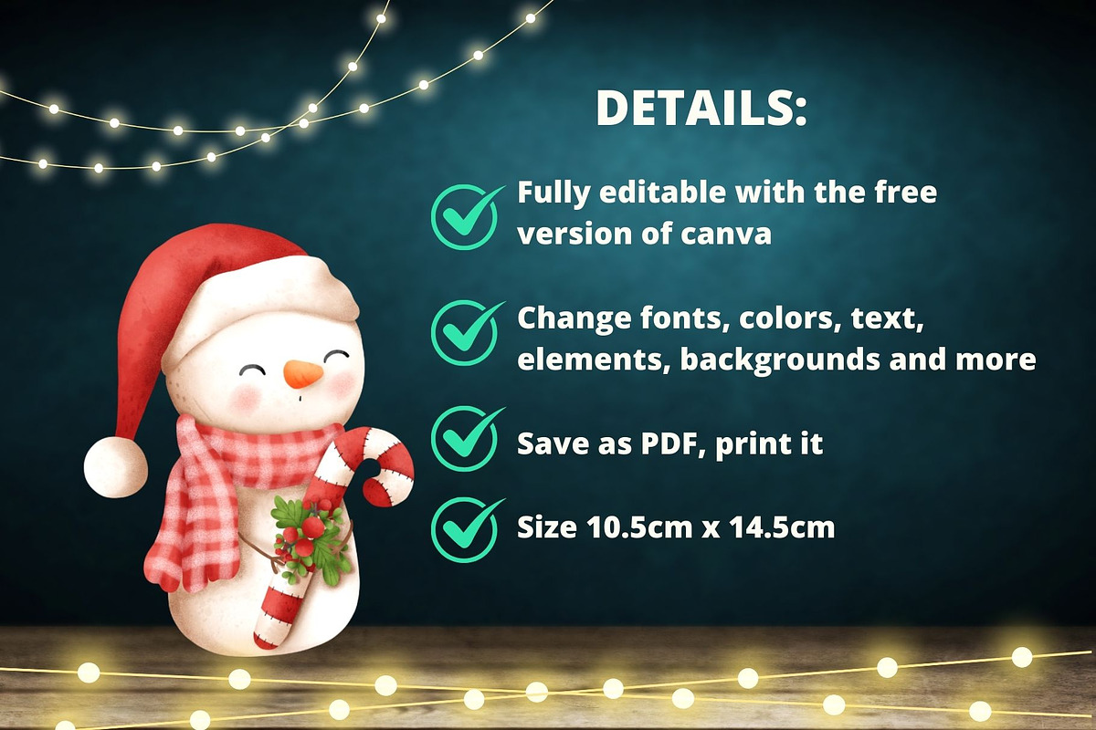 Christmas Card Templates Canva Set, a Card Template by Ellis Art (Photo 4 of 5)