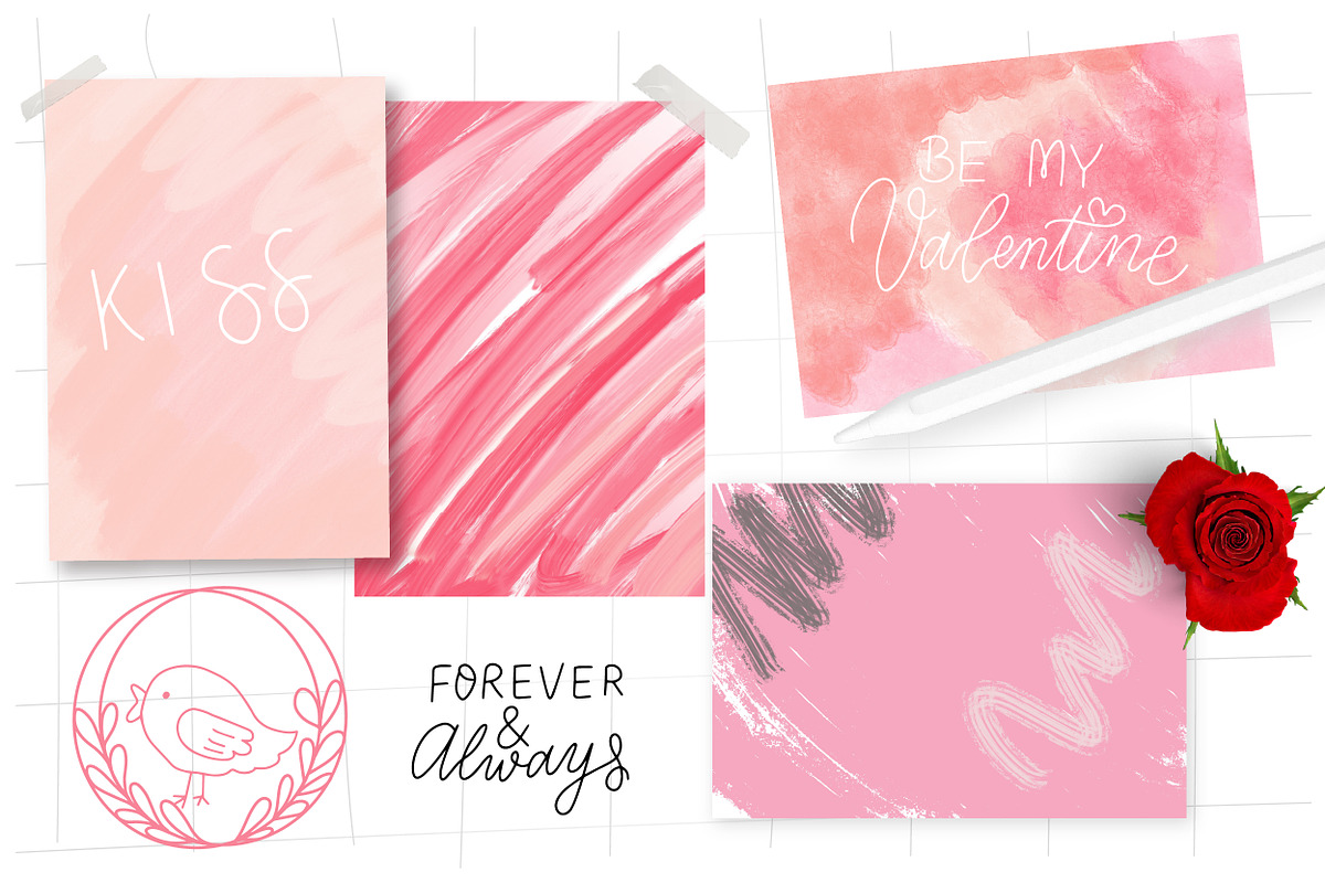 Valentines doodle Procreate BUNDLE, a Brush Add-On by Let's Art (Photo 8 of 10)
