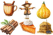 Watercolor Autumn  Harvest, an Illustration by Designworld (Thumbnail 4 of 6)