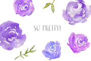 Watercolor Peonies Clip Art, an Illustration by Angie Makes (Thumbnail 2 of 2)