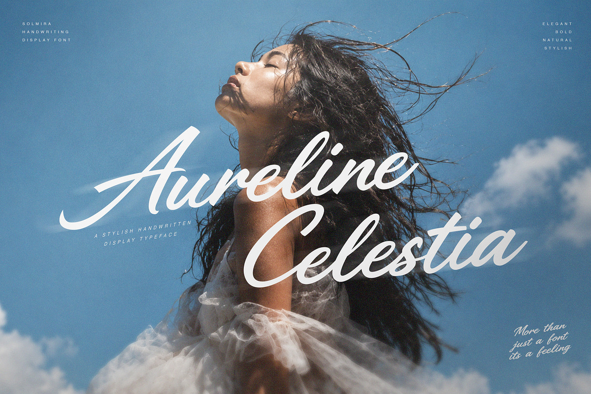 Aureline Celestia – Elegant Script, a Script Font by Brainwave (Photo 1 of 8)