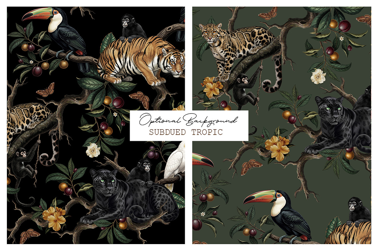 Vintage Tropical Jungle Pattern, a Pattern Graphic by Luiz da Rolt Grathwohl (Photo 6 of 17)