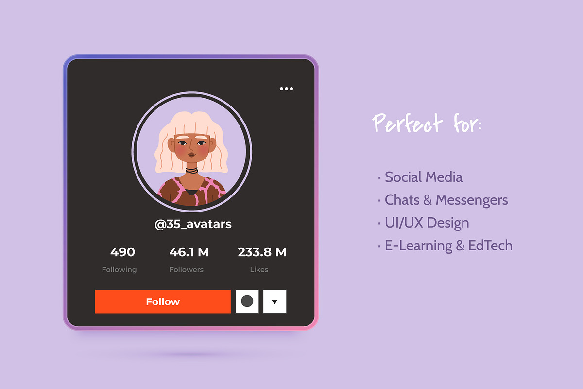 35 Diverse People Avatars, a Person Illustration by IuliiaSavko (Photo 7 of 8)