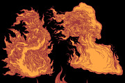Design set Flame. Vector engraving, an Object Graphic by Vector Engraving (Thumbnail 3 of 5)