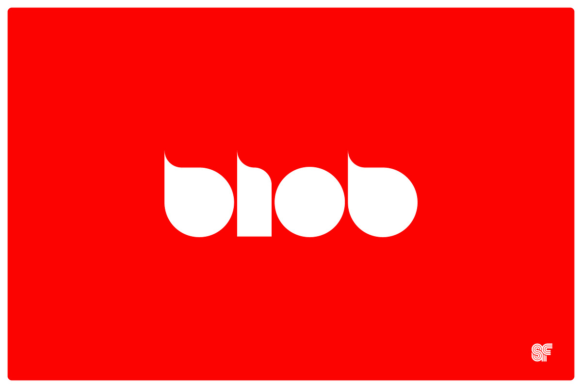 BLOB | Round + Square | 2 Fonts, a Sans Serif Font by Superfried Font Shop (Photo 1 of 10)