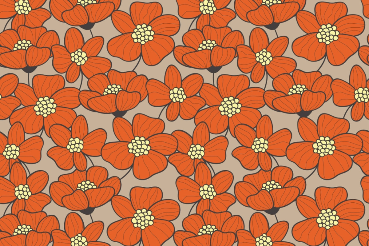 Three cute floral vector patterns preview 4