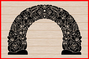 Floral Arch & Ornate Frame Silhouett, an Illustration by Creativeshirt (Thumbnail 3 of 4)