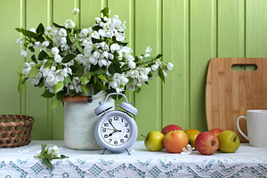 spring still life with a bouquet