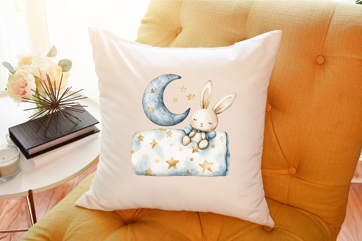 Navy Sky Blue Baby Nursery Clipart, an Illustration by Sublimation Artist (Photo 6 of 6)