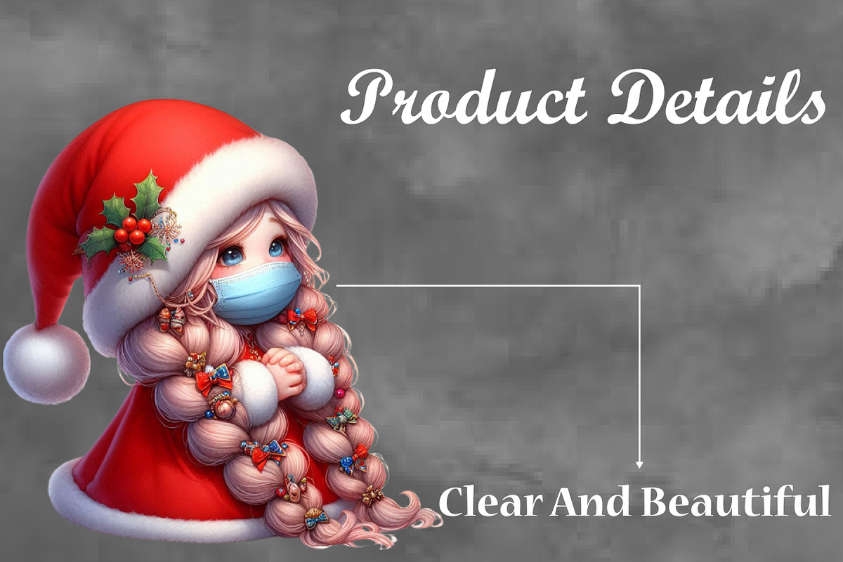 Christmas Nurse Girl Sublimation, a Seasonal Illustration by Craft Nest (Photo 3 of 5)
