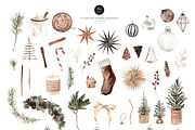 Watercolor Clipart - Cozy Christmas, an Illustration by Beigetime (Thumbnail 3 of 14)