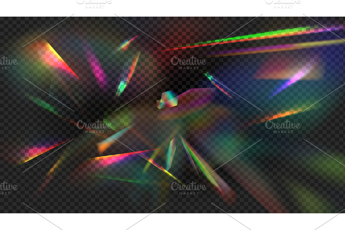 Rainbow flare. Prism light, an Illustration by Frogella