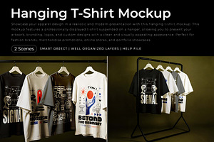 Hanging T-Shirt Mockup, a Shirt Mockup by Pitchlook.Studio