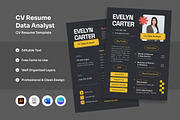 Modern Resume Layout for Startup Job, a Resume Template by twinstd (Thumbnail 1 of 2)