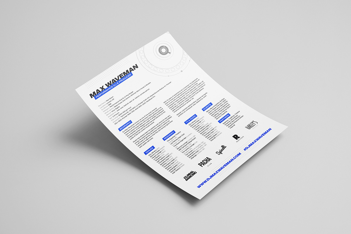 DJ Press Kit / Resume template preview 3