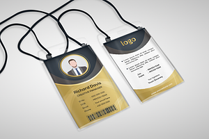 Employee Golden Identity Card Design