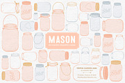 Peach Jar Vectors & Clipart, an Illustration by Amanda Ilkov (Thumbnail 1 of 4)