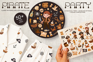Pirate Party Clipart Set
