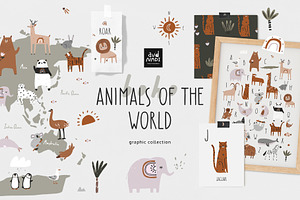 Animals of the world. Boho