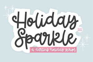 HOLIDAY SPARKLE Christmas Script Fon